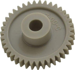 Made in USA - 48 Pitch, 1-5/8" Pitch Diam, 1.708" OD, 39 Tooth Spur Gear - 1/4" Face Width, 5/16" Bore Diam, 43/64" Hub Diam, 20° Pressure Angle, Acetal - Best Tool & Supply