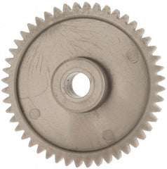 Made in USA - 48 Pitch, 2" Pitch Diam, 2.083" OD, 48 Tooth Spur Gear - 1/4" Face Width, 5/16" Bore Diam, 43/64" Hub Diam, 20° Pressure Angle, Acetal - Best Tool & Supply