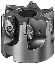 APT - 8 Inserts, 6" Cut Diam, 2" Arbor Diam, 2-3/4" Max Depth of Cut, Indexable Square-Shoulder Face Mill - 0/90° Lead Angle, 2-3/4" High, TNMG 43. Insert Compatibility, Series DM - Best Tool & Supply