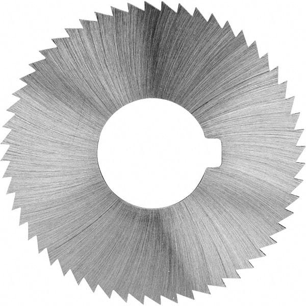 Made in USA - 2-1/4" Diam x 0.023" Blade Thickness x 5/8" Arbor Hole Diam, 60 Tooth Slitting and Slotting Saw - Arbor Connection, Right Hand, Uncoated, High Speed Steel, Concave Ground, Contains Keyway - Best Tool & Supply