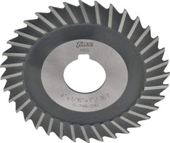 Value Collection - 4" Blade Diam x 1/16" Blade Thickness, 1" Hole, 36 Teeth, High Speed Steel Side Chip Saw - Straight Tooth, Arbor Connection, Uncoated - Best Tool & Supply