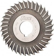 Value Collection - 4" Blade Diam x 7/64" Blade Thickness, 1" Hole, 36 Teeth, High Speed Steel Side Chip Saw - Straight Tooth, Arbor Connection, Uncoated - Best Tool & Supply