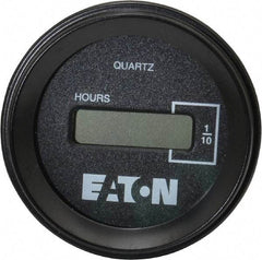 Durant - Supertwist LCD Display Hour Meter - 58.4mm High, 48DC-150DC Voltage, Solid State Hourmeter Round - Best Tool & Supply