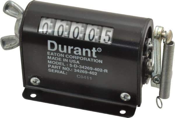 Durant - 5 Digit Wheel Display Counter - Side Wingnut Reset - Best Tool & Supply