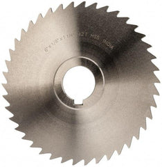 Value Collection - 6" Blade Diam x 1/8" Blade Thickness, 1-1/4" Hole, 42 Teeth, High Speed Steel Side Chip Saw - Straight Tooth, Arbor Connection, Uncoated - Best Tool & Supply