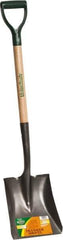 UnionTools - 11-1/2" High x 8-5/8" Wide Square Steel Shovel - 28" Long Wood D-Grip Handle, Front Turned - Best Tool & Supply