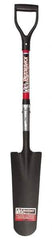 Razor-Back - 16" High x 6" Wide Tapered Steel Spade - 30" Long Fiberglass D-Grip Handle, Front Turned - Best Tool & Supply