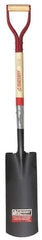 Razor-Back - 16" High x 6-1/2" Wide Square Steel Spade - 29" Long Wood D-Grip Handle, Front Turned - Best Tool & Supply