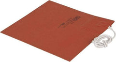 Made in USA - 6" Long x 6" Wide, Square, Silicon Rubber, Standard Heat Blanket - 120 Volt, Plain Back, Use with Metal Containers - Best Tool & Supply