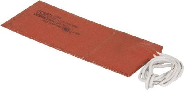 Value Collection - 5" Long x 2" Wide, Rectangular, Silicon Rubber, Standard Heat Blanket - 120 Volt, Adhesive Back, Use with Metal Containers - Best Tool & Supply