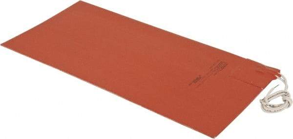 Value Collection - 12" Long x 6" Wide, Rectangular, Silicon Rubber, Standard Heat Blanket - 120 Volt, Adhesive Back, Use with Metal Containers - Best Tool & Supply