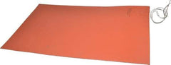 Value Collection - 18" Long x 12" Wide, Rectangular, Silicon Rubber, Standard Heat Blanket - 120 Volt, Adhesive Back, Use with Metal Containers - Best Tool & Supply