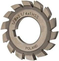 Value Collection - 1/16" Radius, 1/8" Circle Diam, 2-1/4" Cutter Diam, Arbor Connection, Concave Radius Cutter - High Speed Steel, Uncoated, 14 Teeth - Best Tool & Supply