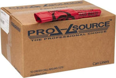 PRO-SOURCE - 35 Gal Capacity, Red, LLD, Hazardous Waste Bag - 1.2 mil Thick x 31" Wide x 43" High, Flat Pack - Best Tool & Supply