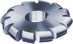 Value Collection - 3/8" Radius, 3-3/4" Diam, 12 Teeth, Arbor Connection, High Speed Steel Convex Radius Cutter - Form Relieved Relief, Bright Finish - Best Tool & Supply