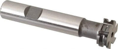 Made in USA - 1/16" Radius, 1/8" Circle Diam, 3/4" Diam x 0.26" Wide Cut, High Speed Steel Concave Radius Cutter - 3" OAL, 1/2" Shank Diam, Shank Connection, Uncoated, Form Relieved, 6 Teeth, Weldon Flat - Best Tool & Supply