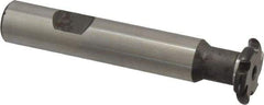 Made in USA - 1/16" Radius, 1/8" Circle Diam, 3/4" Cutter Diam, Shank Connection, Convex Radius Cutter - 1/2" Shank Diam, 3" OAL, High Speed Steel, Uncoated, Form Relieved, 6 Teeth, Weldon Flat - Best Tool & Supply