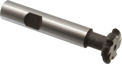 Made in USA - 3/32" Radius, 3/16" Circle Diam, 7/8" Cutter Diam, Shank Connection, Convex Radius Cutter - 1/2" Shank Diam, 3" OAL, High Speed Steel, Uncoated, Form Relieved, 6 Teeth, Weldon Flat - Best Tool & Supply