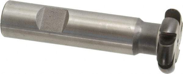 Made in USA - 5/32" Radius, 5/16" Circle Diam, 1-5/16" Cutter Diam, Shank Connection, Convex Radius Cutter - 3/4" Shank Diam, 3-1/2" OAL, High Speed Steel, Uncoated, Form Relieved, 6 Teeth, Weldon Flat - Best Tool & Supply