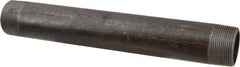 Made in USA - Schedule 80, 1-1/2" Diam x 12" Long Black Pipe Nipple - Threaded - Best Tool & Supply