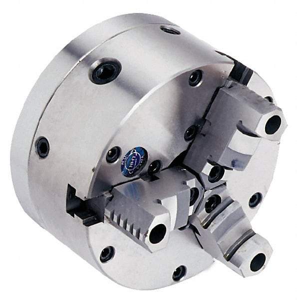 Vectrax - 3 Jaws, 6" Diam, Self Centering Manual Lathe Chuck - Includes Back Plate - Best Tool & Supply