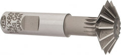 Interstate - 1-3/8° 1-3/8" Cut Diam, 7/16" Cut Width, 5/8" Shank, Cobalt Double-Angle Cutter - Best Tool & Supply