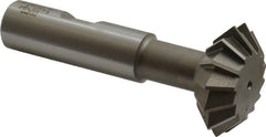 Interstate - 1-3/8° 1-3/8" Cut Diam, 1/2" Cut Width, 5/8" Shank, Cobalt Double-Angle Cutter - Best Tool & Supply