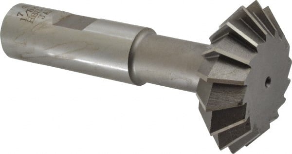 Interstate - 1-7/8° 1-7/8" Cut Diam, 5/8" Cut Width, 3/4" Shank, Cobalt Double-Angle Cutter - Best Tool & Supply