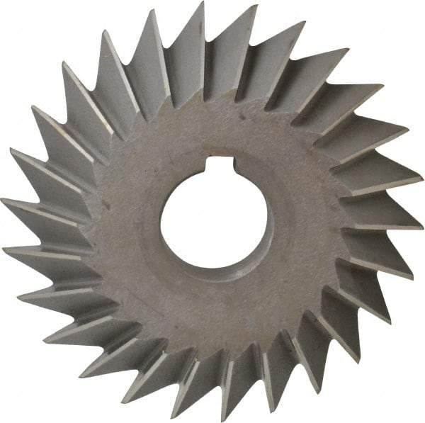 Value Collection - 4" Diam x 3/4" Width of Cut, 45° Included Angle, Arbor Connection, High Speed Steel Single Angle Cutter - Right Hand Cut, Oxide Finish - Best Tool & Supply