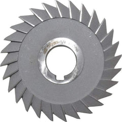 Interstate - 5" Diam x 3/4" Width of Cut, 45° Included Angle, Arbor Connection, High Speed Steel Single Angle Cutter - Right Hand Cut, Oxide Finish - Best Tool & Supply