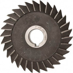 Value Collection - 6" Diam x 1" Width of Cut, 45° Included Angle, Arbor Connection, High Speed Steel Single Angle Cutter - Right Hand Cut, Oxide Finish - Best Tool & Supply