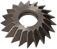 Value Collection - 5" Diam x 1" Width of Cut, 60° Included Angle, Arbor Connection, High Speed Steel Single Angle Cutter - Left Hand Cut, Uncoated - Best Tool & Supply