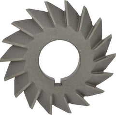 Value Collection - 2-1/2" Diam x 1/2" Width of Cut, 45° Included Angle, Arbor Connection, High Speed Steel Single Angle Cutter - Left Hand Cut, Oxide Finish - Best Tool & Supply