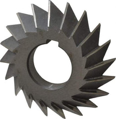 Value Collection - 2-3/4" Diam x 1/2" Width of Cut, 45° Included Angle, Arbor Connection, High Speed Steel Single Angle Cutter - Left Hand Cut, Oxide Finish - Best Tool & Supply