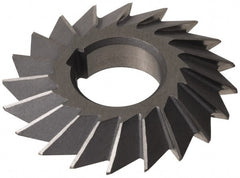 Value Collection - 5° 5" Cut Diam, 1" Cut Width, 1-1/4" Arbor, High Speed Steel Double-Angle Cutter - Best Tool & Supply