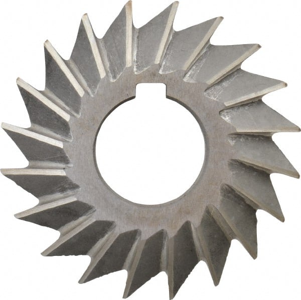 Value Collection - 2-3/4° 2-3/4" Cut Diam, 1/2" Cut Width, 1" Arbor, High Speed Steel Double-Angle Cutter - Best Tool & Supply