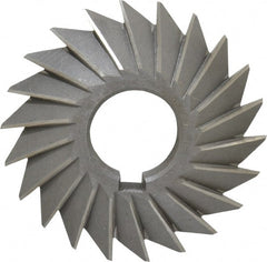 Value Collection - 3° 3" Cut Diam, 5/8" Cut Width, 1" Arbor, High Speed Steel Double-Angle Cutter - Best Tool & Supply