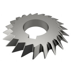 Value Collection - 2-3/4° 2-3/4" Cut Diam, 1/2" Cut Width, 1" Arbor, High Speed Steel Double-Angle Cutter - Best Tool & Supply