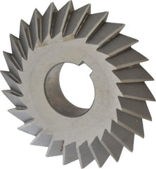 Value Collection - 4° 4" Cut Diam, 3/4" Cut Width, 1-1/4" Arbor, High Speed Steel Double-Angle Cutter - Best Tool & Supply