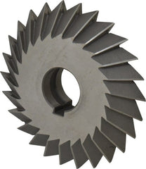 Value Collection - 5° 5" Cut Diam, 1" Cut Width, 1-1/4" Arbor, High Speed Steel Double-Angle Cutter - Best Tool & Supply