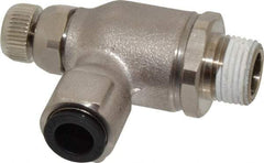 Legris - 3/8" Tube OD x 3/8" NPT Metal Flow Control Regulator - 0 to 145 psi & Treated Brass Material - Best Tool & Supply