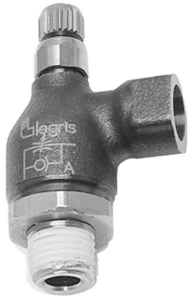 Legris - 3/8" NPT Mini Swivel Flow Control Regulator - 0 to 145 psi, Treated Brass Material & Viton O-Ring - Best Tool & Supply