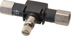 Legris - 1/4" NPT Threaded In-Line Flow Control Valve - 0 to 145 psi & Nylon Material - Best Tool & Supply