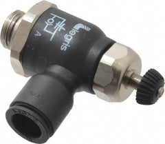 Legris - 10mm Tube OD x 1/4 Male BSPP Compact Meter Out Flow Control Valve - 14.5 to 145 psi, Nylon - Best Tool & Supply