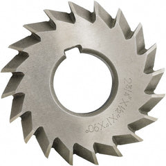 Value Collection - 6° 6" Cut Diam, 3/4" Cut Width, 1-1/4" Arbor, High Speed Steel Double-Angle Cutter - Best Tool & Supply