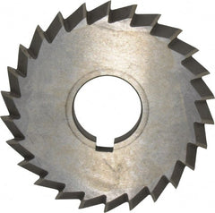 Value Collection - 4° 4" Cut Diam, 1/2" Cut Width, 1-1/4" Arbor, High Speed Steel Double-Angle Cutter - Best Tool & Supply