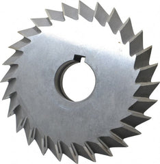 Value Collection - 5° 5" Cut Diam, 1" Cut Width, 1-1/4" Arbor, High Speed Steel Double-Angle Cutter - Best Tool & Supply