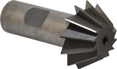 Value Collection - 1-1/2" Diam x 5/8" Width of Cut, 60° Included Angle, Shank Connection, High Speed Steel Single Angle Cutter - 3/4" Shank Diam, 2-3/4" Overall Length, Right Hand Cut, Uncoated - Best Tool & Supply