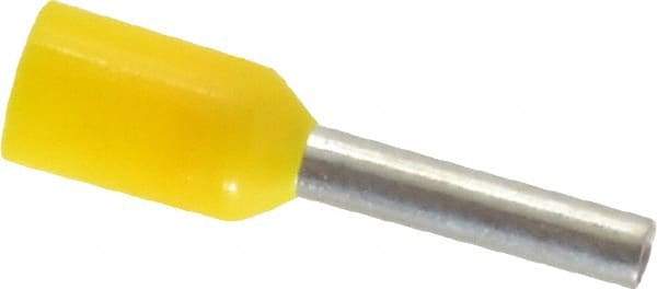 ACI - 18 AWG, Partially Insulated, Crimp Electrical Wire Ferrule - 8mm Long x 1.7mm Diameter Pin, 14.4mm Overall Length - Best Tool & Supply