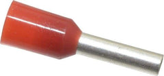 ACI - 16 AWG, Partially Insulated, Crimp Electrical Wire Ferrule - 8mm Long x 2mm Diameter Pin, 14.4mm Overall Length - Best Tool & Supply